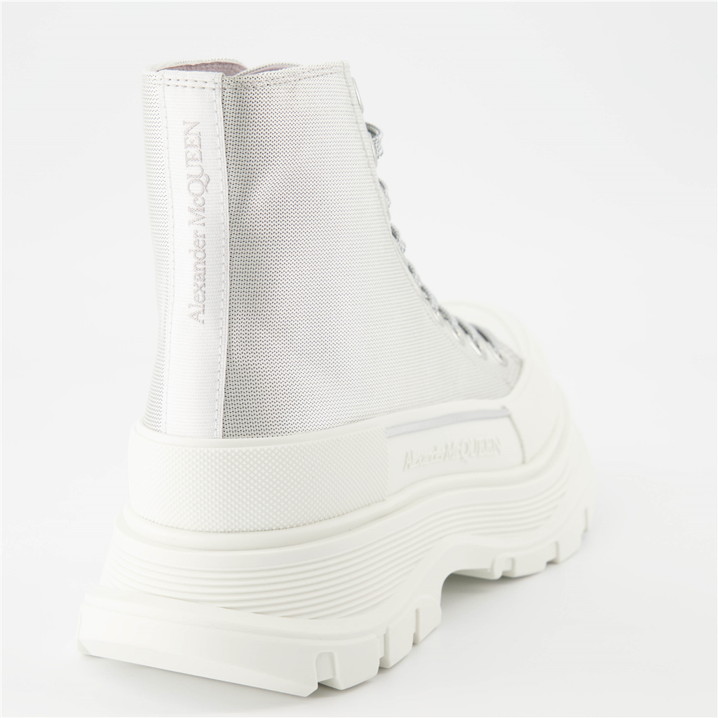 Bottines Bottines Tread Slick Alexander McQueen Gris Femme