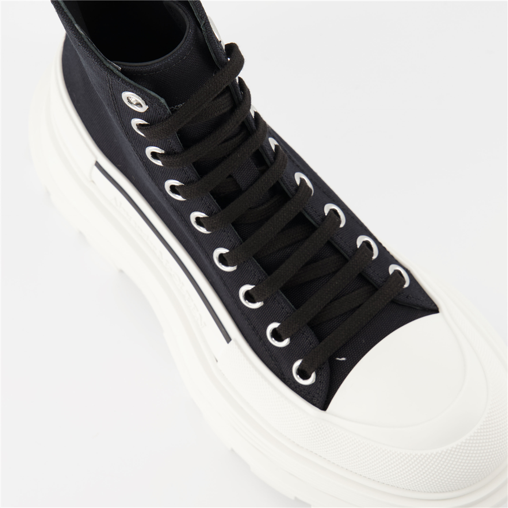 Bottines Bottines Tread Slick Alexander McQueen Noir Femme