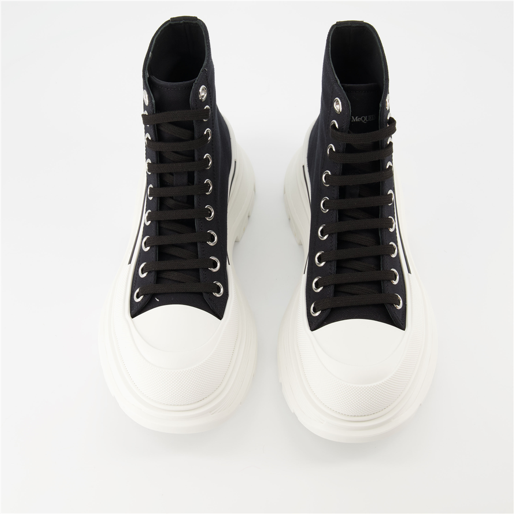 Bottines Bottines Tread Slick Alexander McQueen Noir Femme