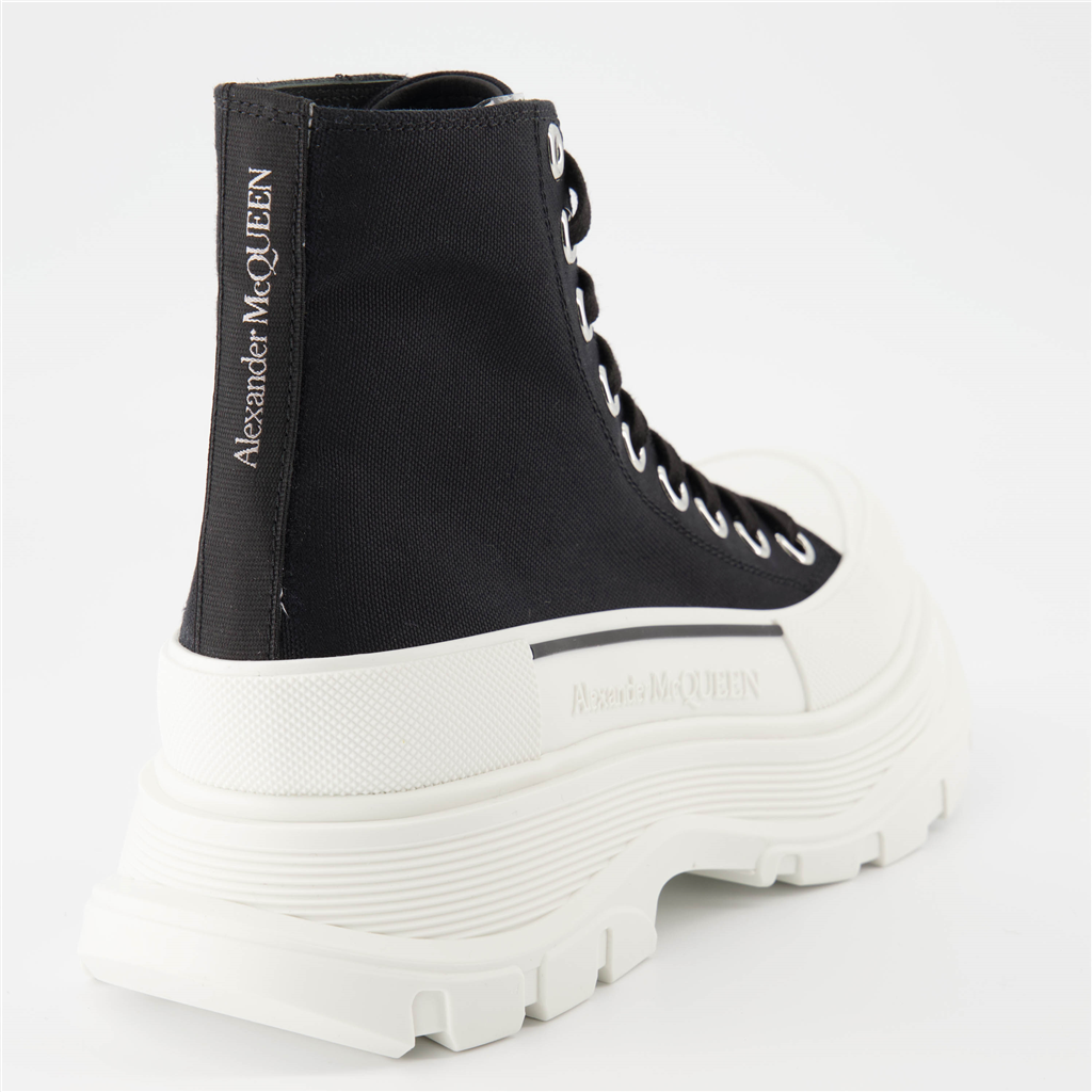 Bottines Bottines Tread Slick Alexander McQueen Noir Femme