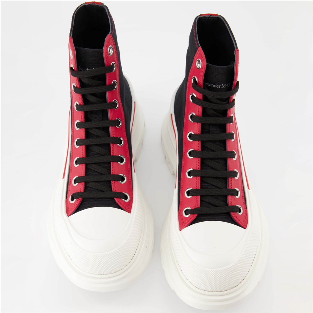 Bottes et bottines Bottines Tread Slick Graffiti Alexander McQueen Noir Homme