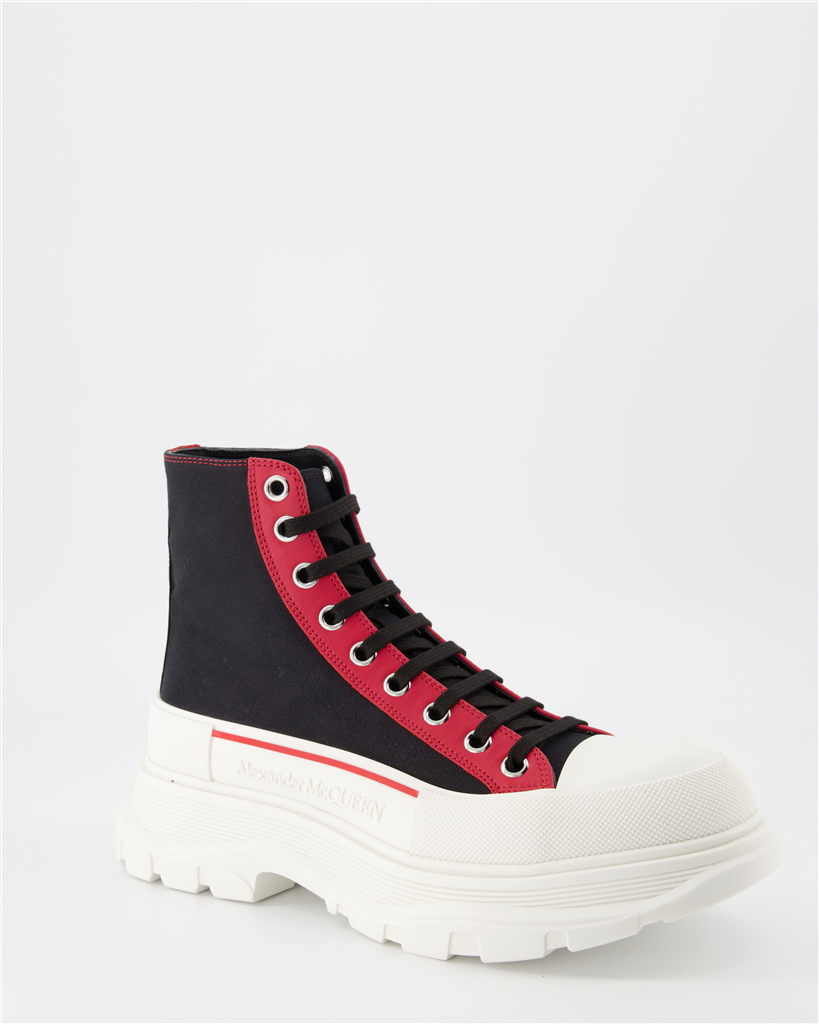 Bottes et bottines Bottines Tread Slick Graffiti Alexander McQueen Noir Homme