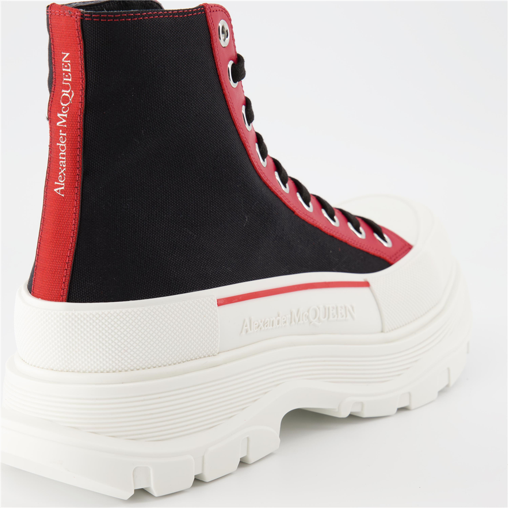 Bottes et bottines Bottines Tread Slick Graffiti Alexander McQueen Noir Homme