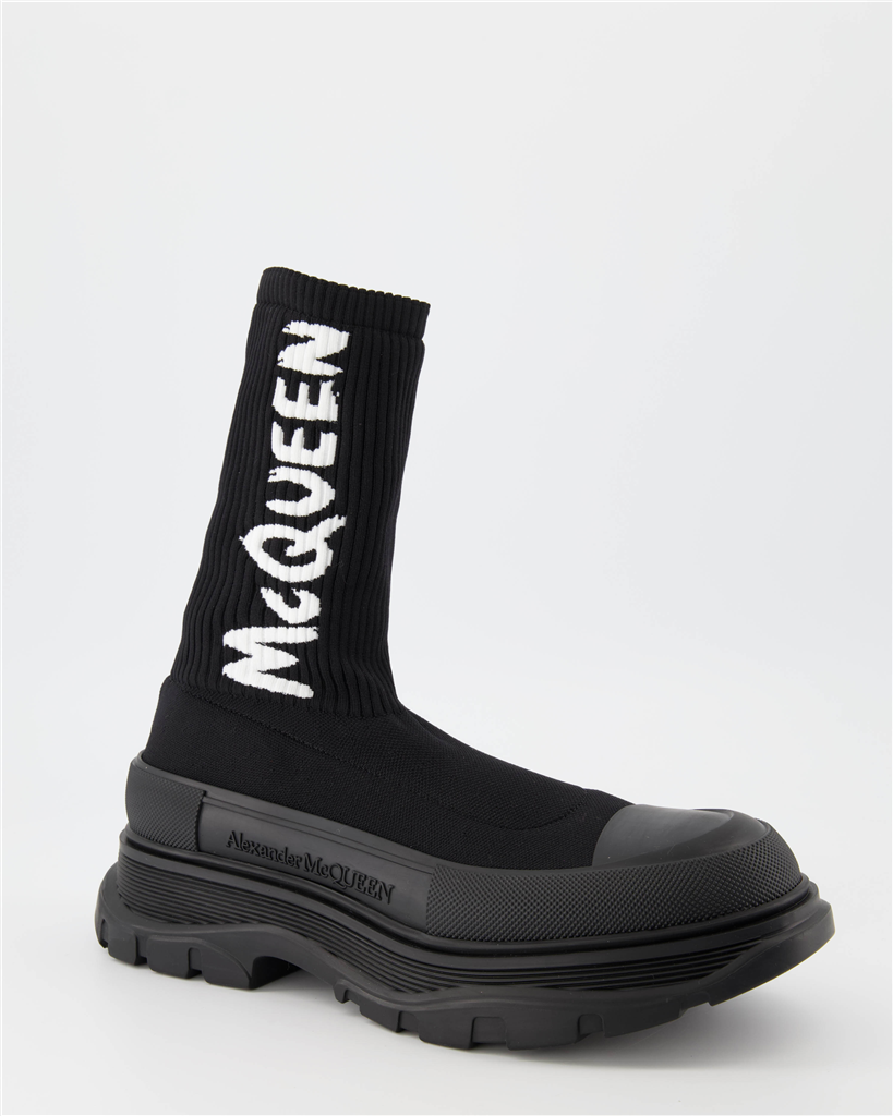 Bottes et bottines Bottines Tread Slick Alexander McQueen Noir Homme