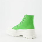 Bottines Bottines Tread Slick Alexander McQueen Vert Femme