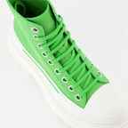 Bottines Bottines Tread Slick Alexander McQueen Vert Femme