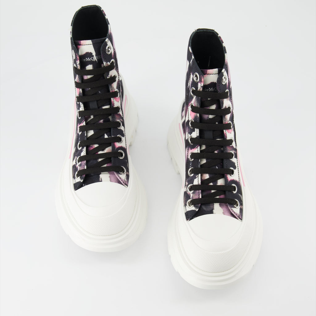 Bottines Bottines Tread Slick Alexander McQueen Noir Femme