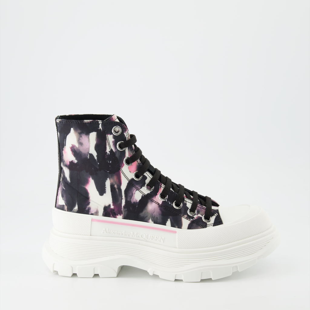 Bottines Bottines Tread Slick Alexander McQueen Noir Femme