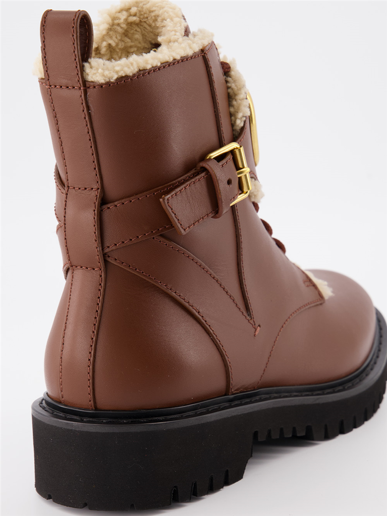 Bottines Bottines VLogo Valentino Garavani Marron Femme