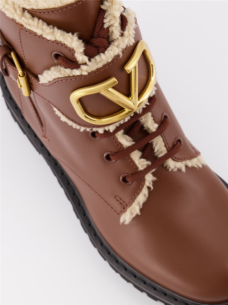 Bottines Bottines VLogo Valentino Garavani Marron Femme