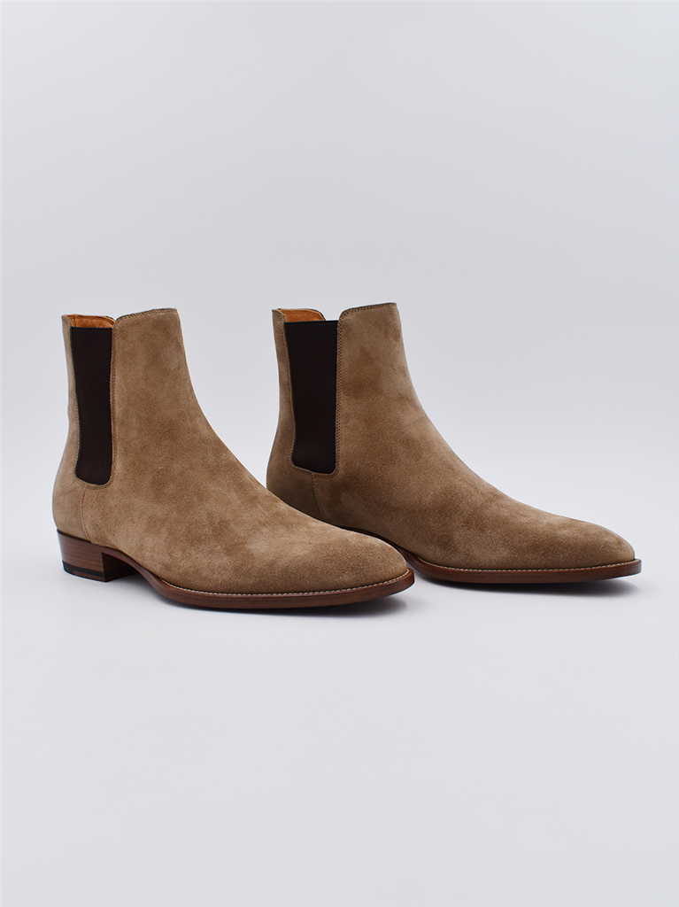 Bottes et bottines Bottines Wyatt 30 Chelsea Saint Laurent Marron Homme