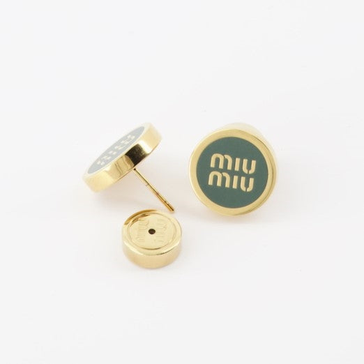 Bijoux Boucles d'oreille en métal émaillé Miu Miu Doré Femme