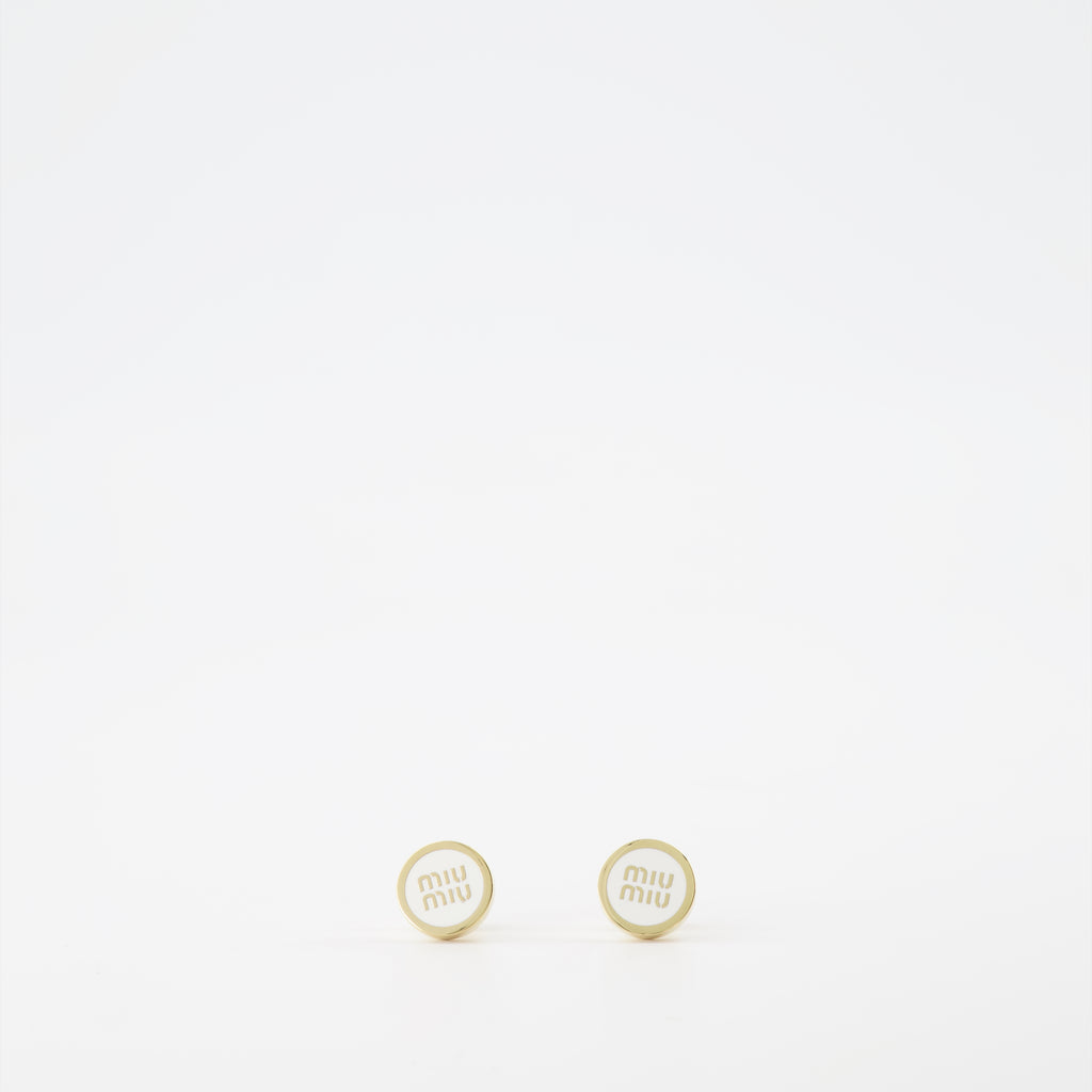 Boucles d'oreilles en métal blanc