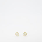 Boucles d'oreilles en métal blanc