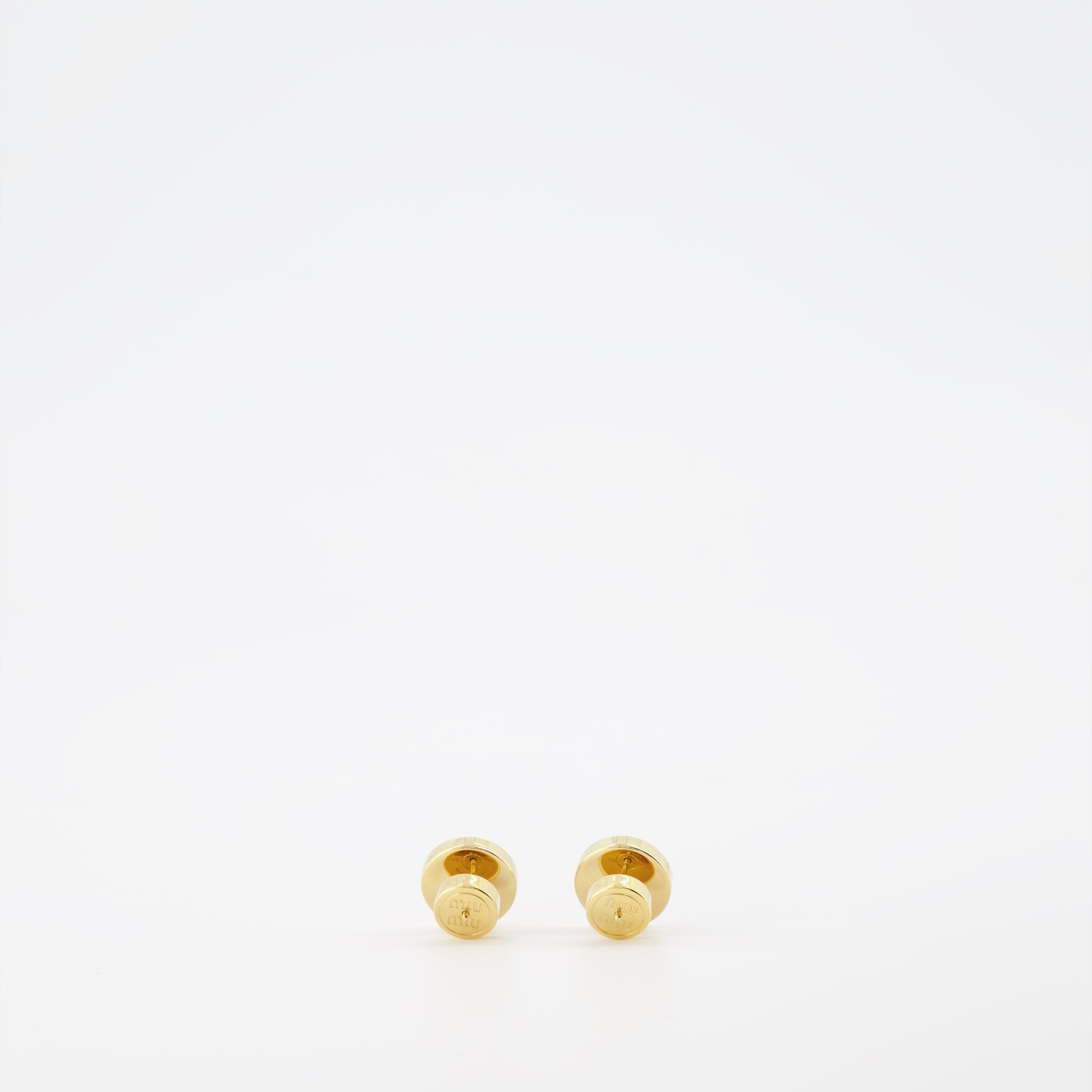 Boucles d'oreilles en métal blanc