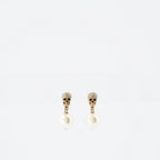 Bijoux Boucles d'oreilles Skull Alexander McQueen Doré Femme