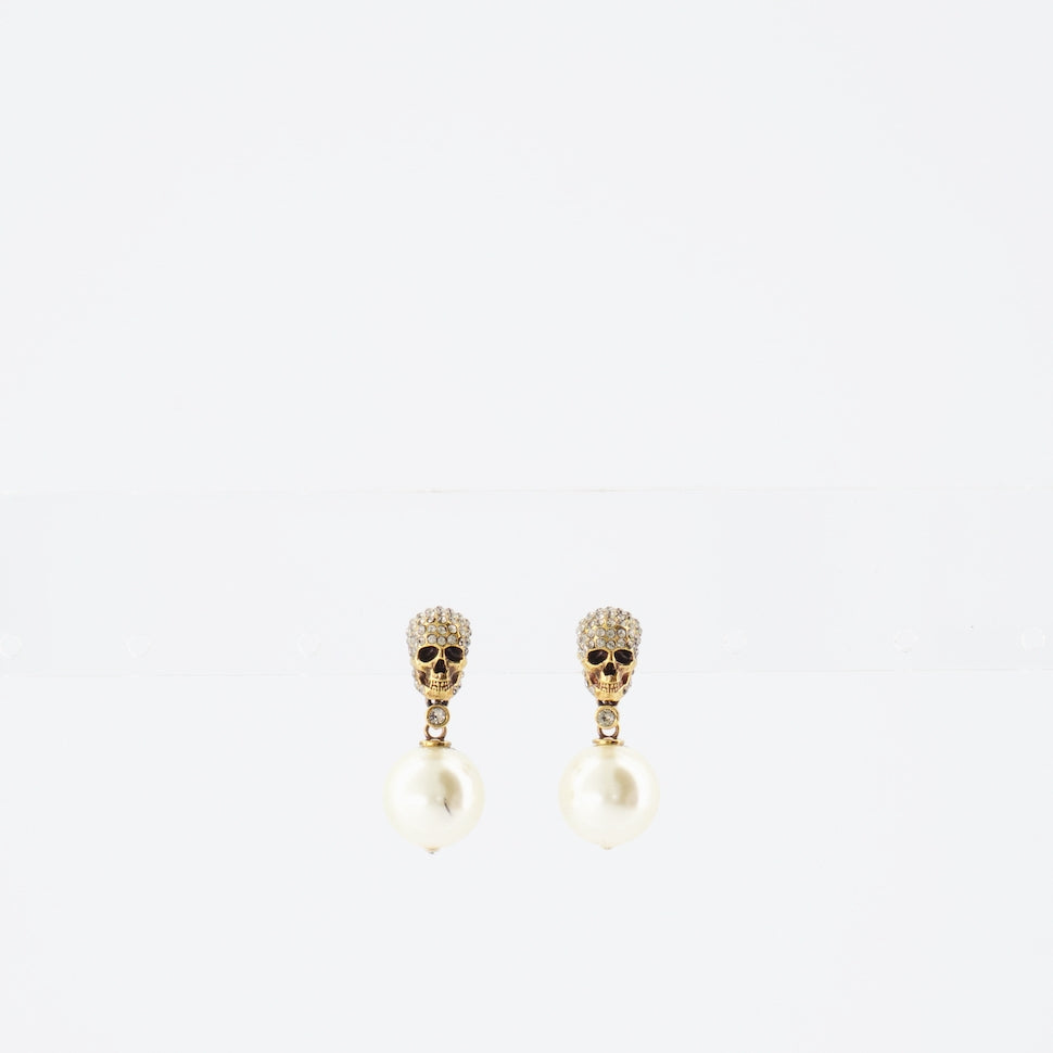 Bijoux Boucles d'oreilles Skull Alexander McQueen Doré Femme