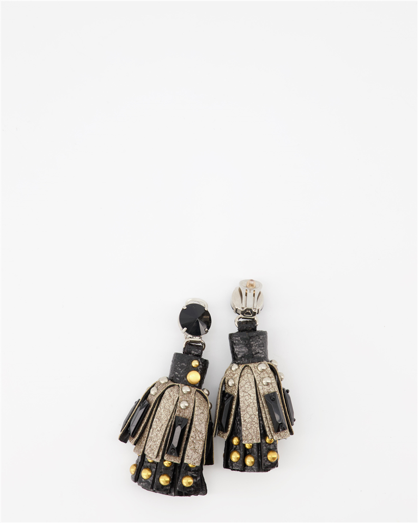 Bijoux Boucles d'oreilles Vintage Prada Blanc Femme