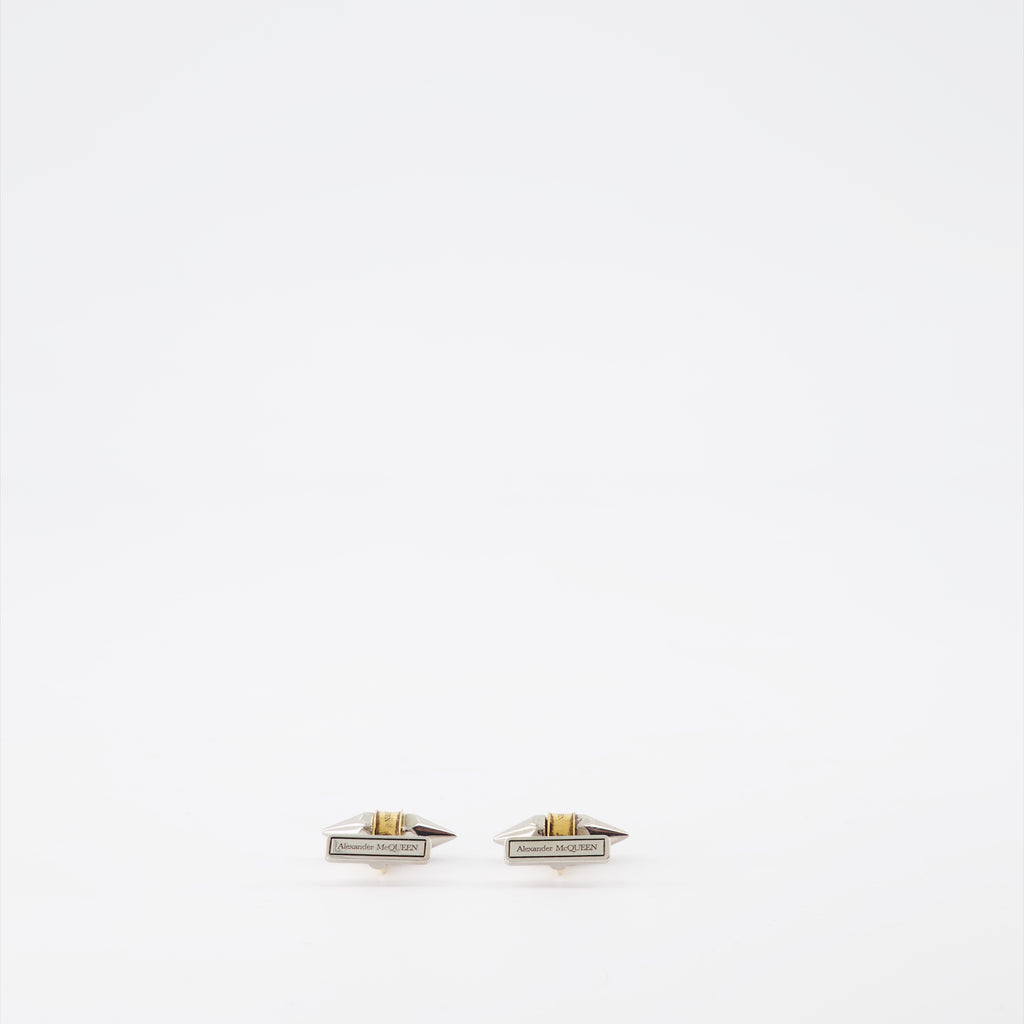 Bijoux Boutons de manchettes Punk Alexander McQueen Argenté Homme