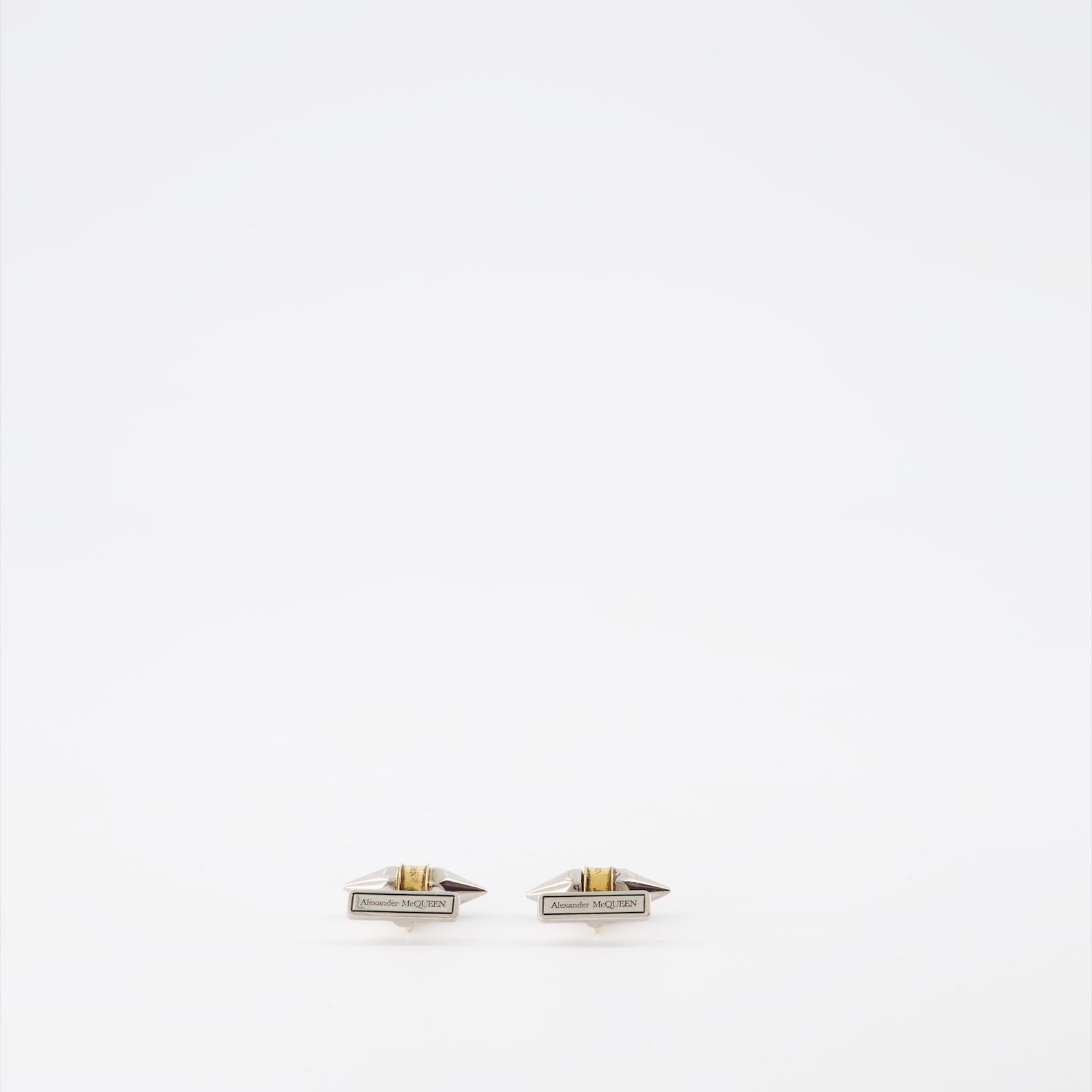 Bijoux Boutons de manchettes Punk Alexander McQueen Argenté Homme
