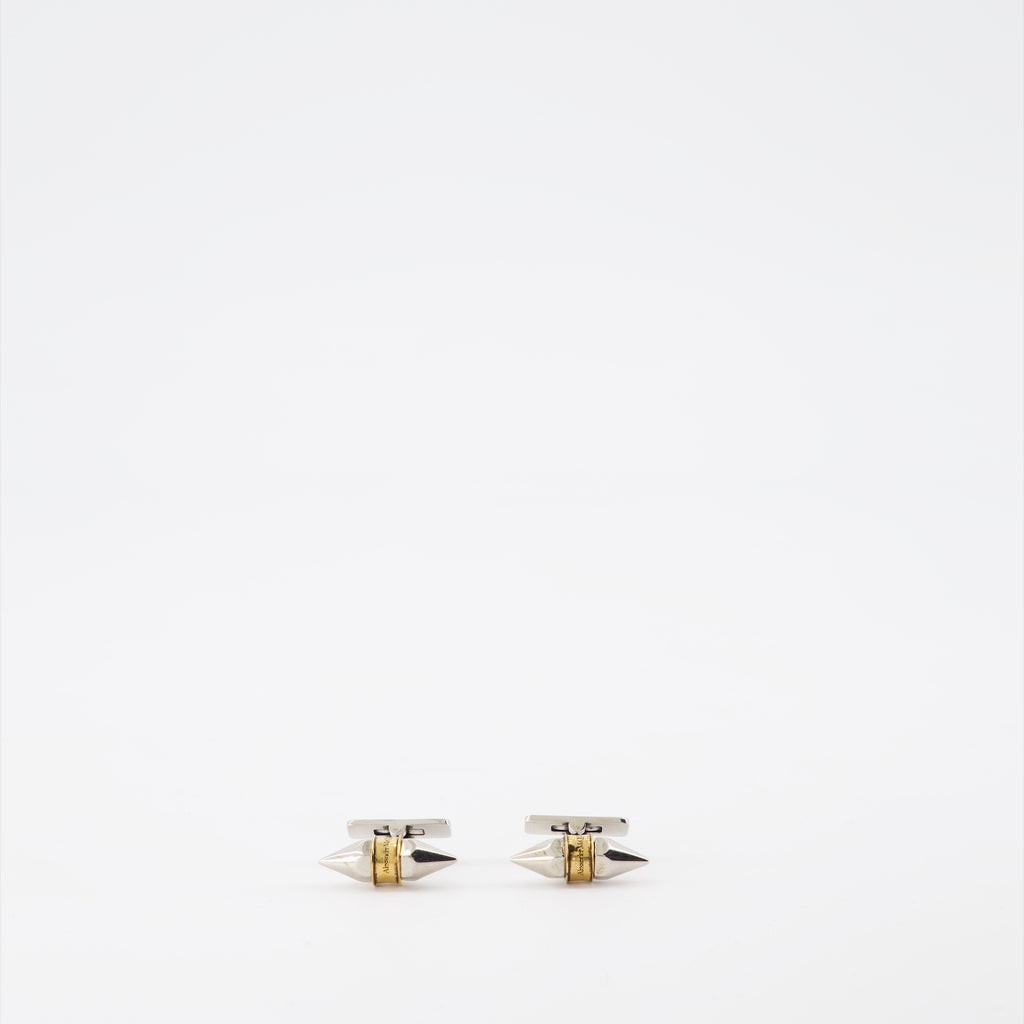 Bijoux Boutons de manchettes Punk Alexander McQueen Argenté Homme