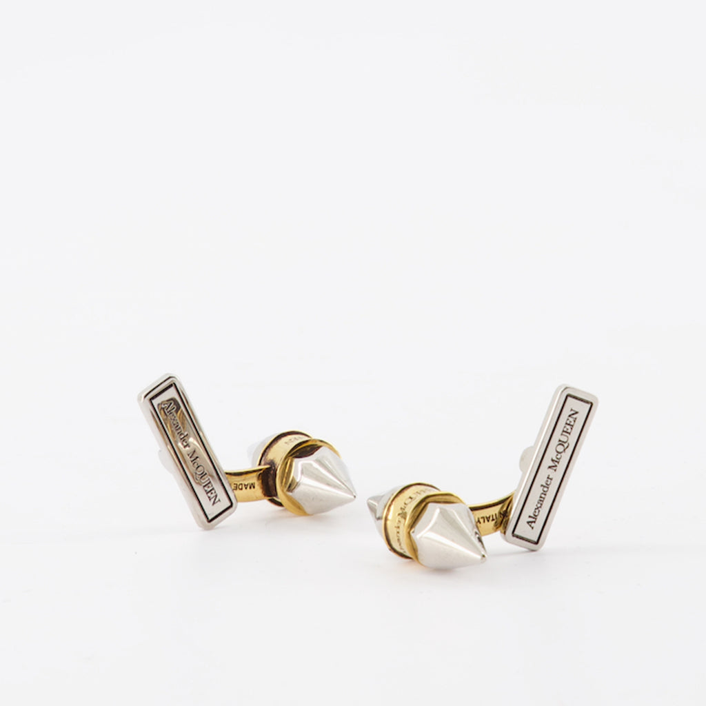 Bijoux Boutons de manchettes Punk Alexander McQueen Argenté Homme