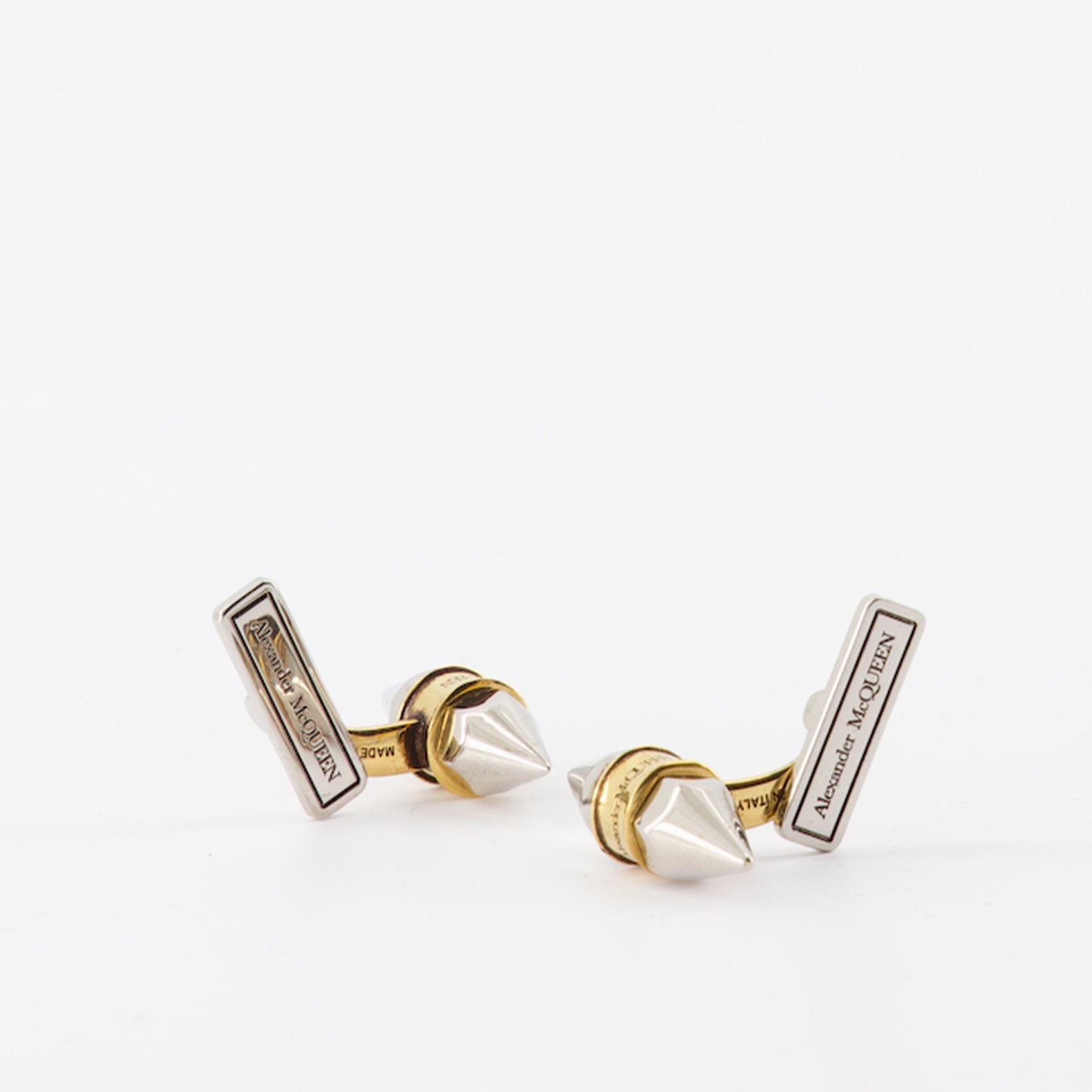 Bijoux Boutons de manchettes Punk Alexander McQueen Argenté Homme