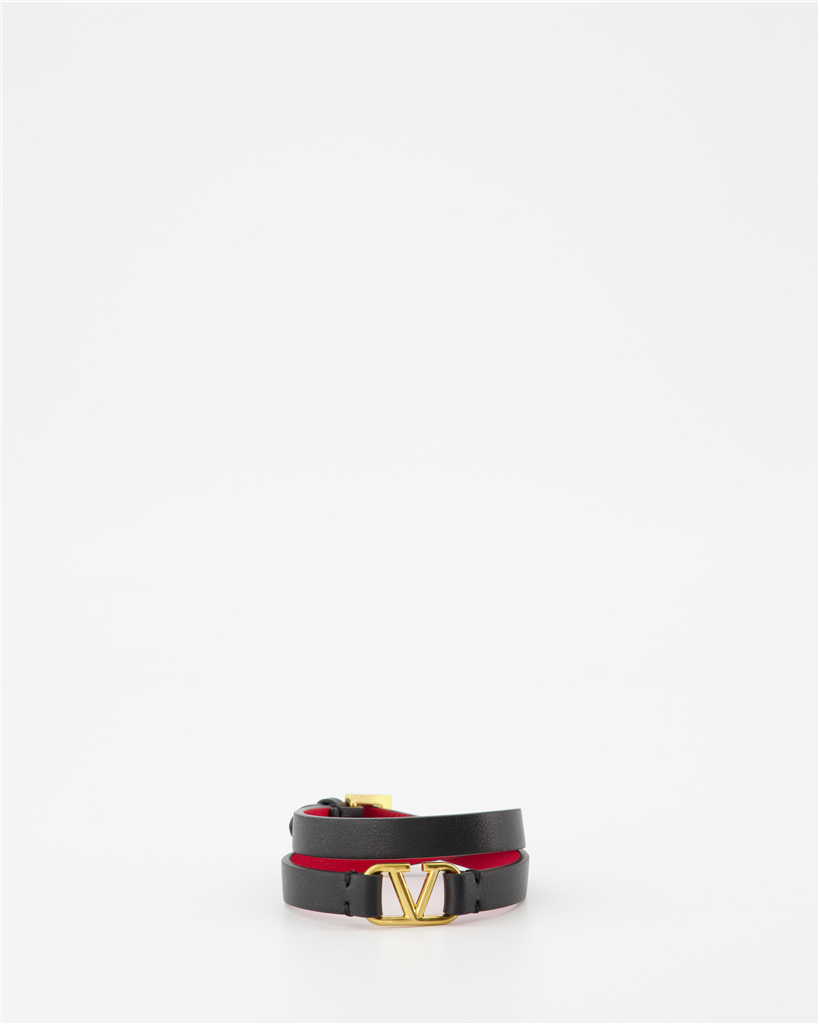 Bijoux Bracelet double VLogo Valentino Garavani Noir Femme