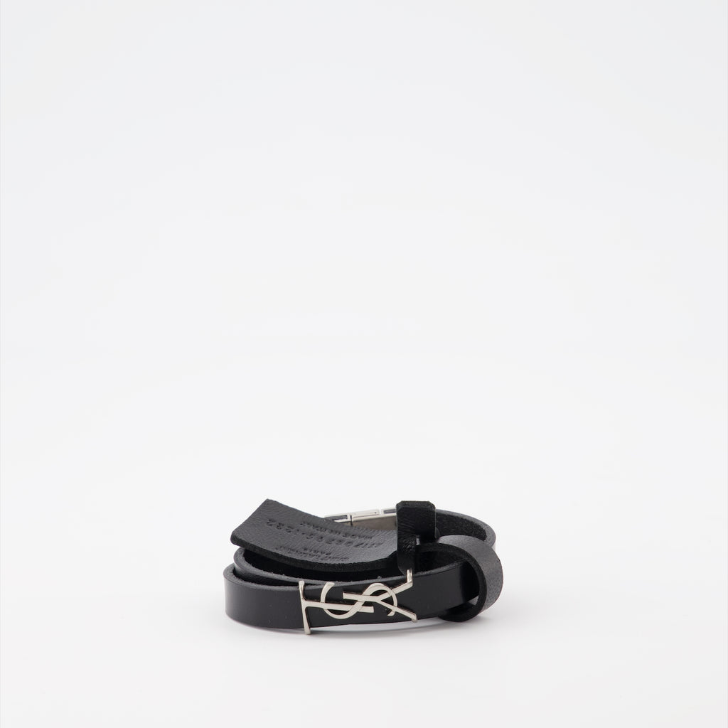 Bijoux Bracelet double YSL Opyum Saint Laurent Noir Homme