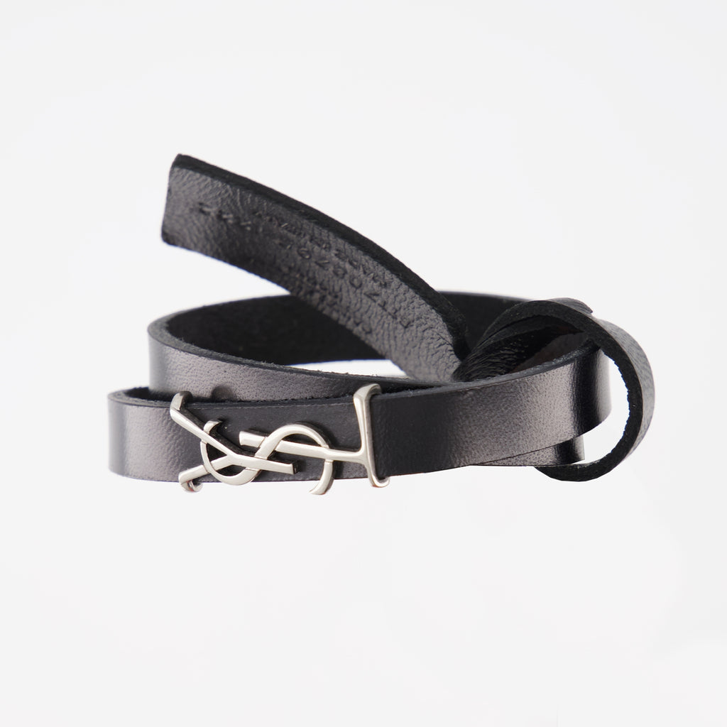 Bijoux Bracelet double YSL Opyum Saint Laurent Noir Homme