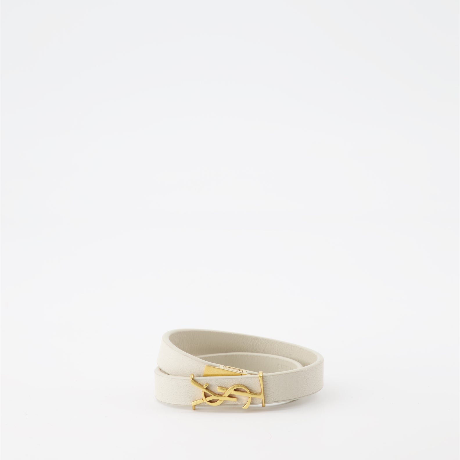 Bijoux Bracelet double YSL Beige Saint Laurent Beige Homme