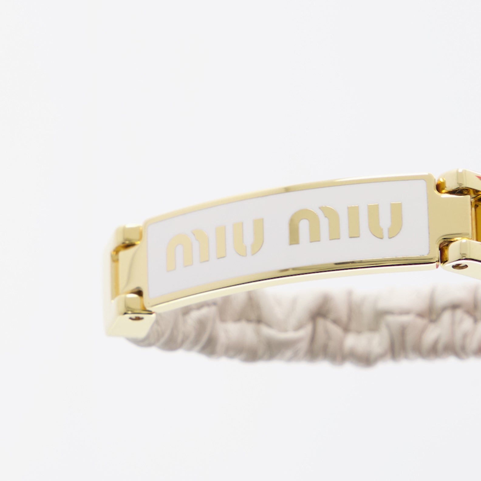 Bijoux Bracelet en cuir nappa Miu Miu Blanc Femme