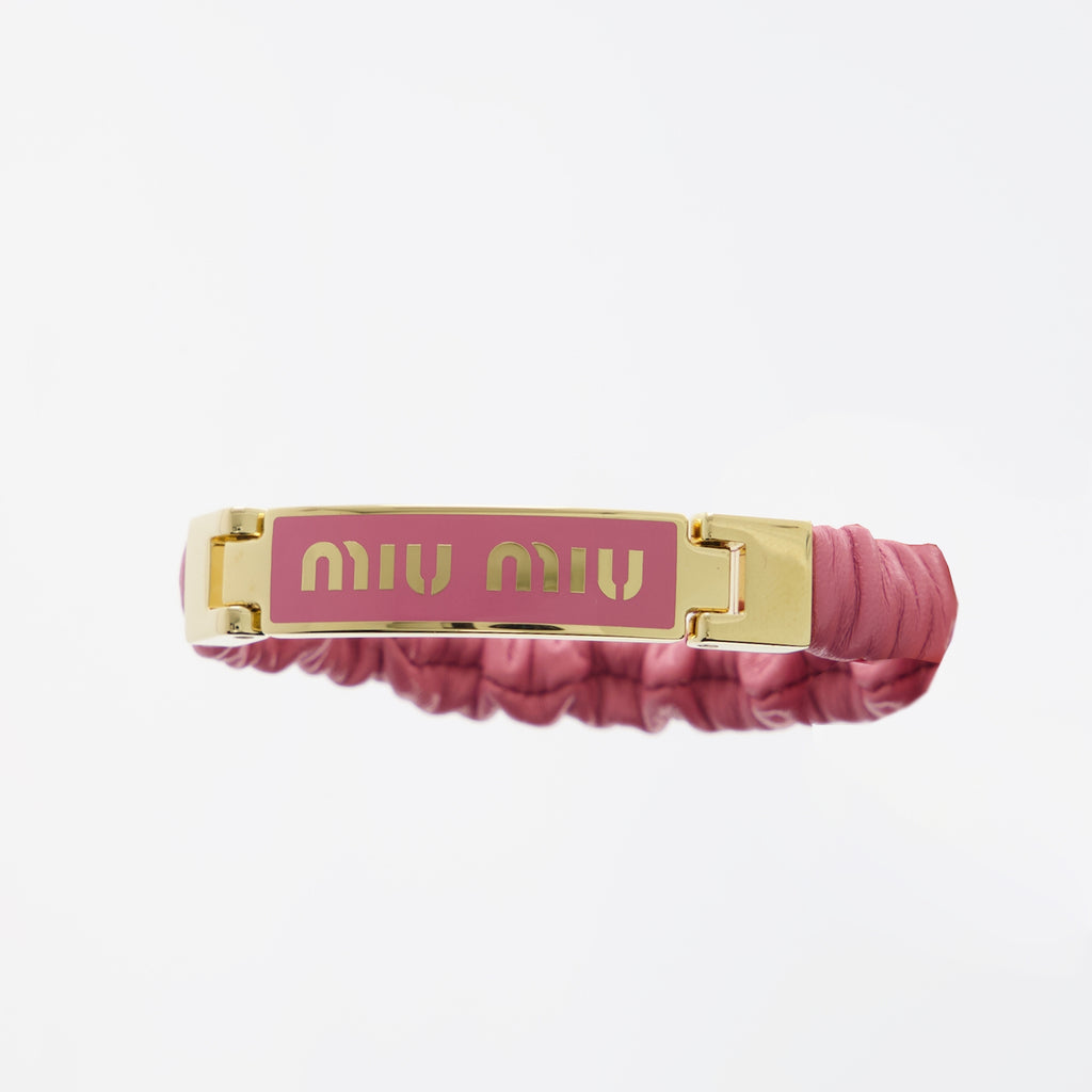Bijoux Bracelet en cuir nappa Miu Miu Rose Femme