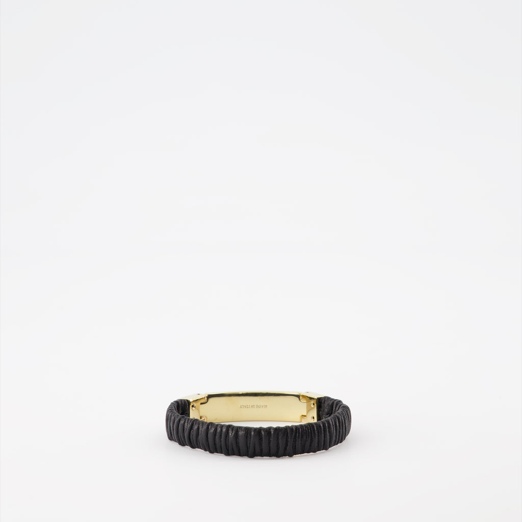 Bijoux Bracelet en cuir Miu Miu Noir Femme