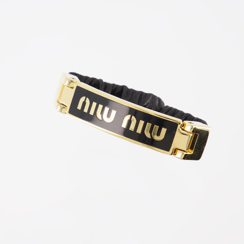 Bijoux Bracelet en cuir Miu Miu Noir Femme