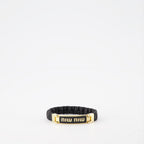 Bijoux Bracelet en cuir Miu Miu Noir Femme