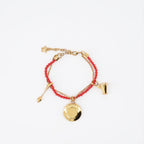 Bijoux Bracelet en perles Medusa Versace Rouge Unisexe