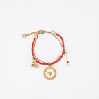Bijoux Bracelet en perles Medusa Versace Rouge Unisexe