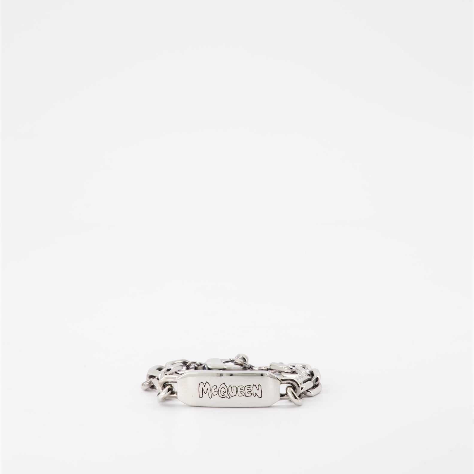 Bijoux Bracelet Graffiti Alexander McQueen Argenté Homme