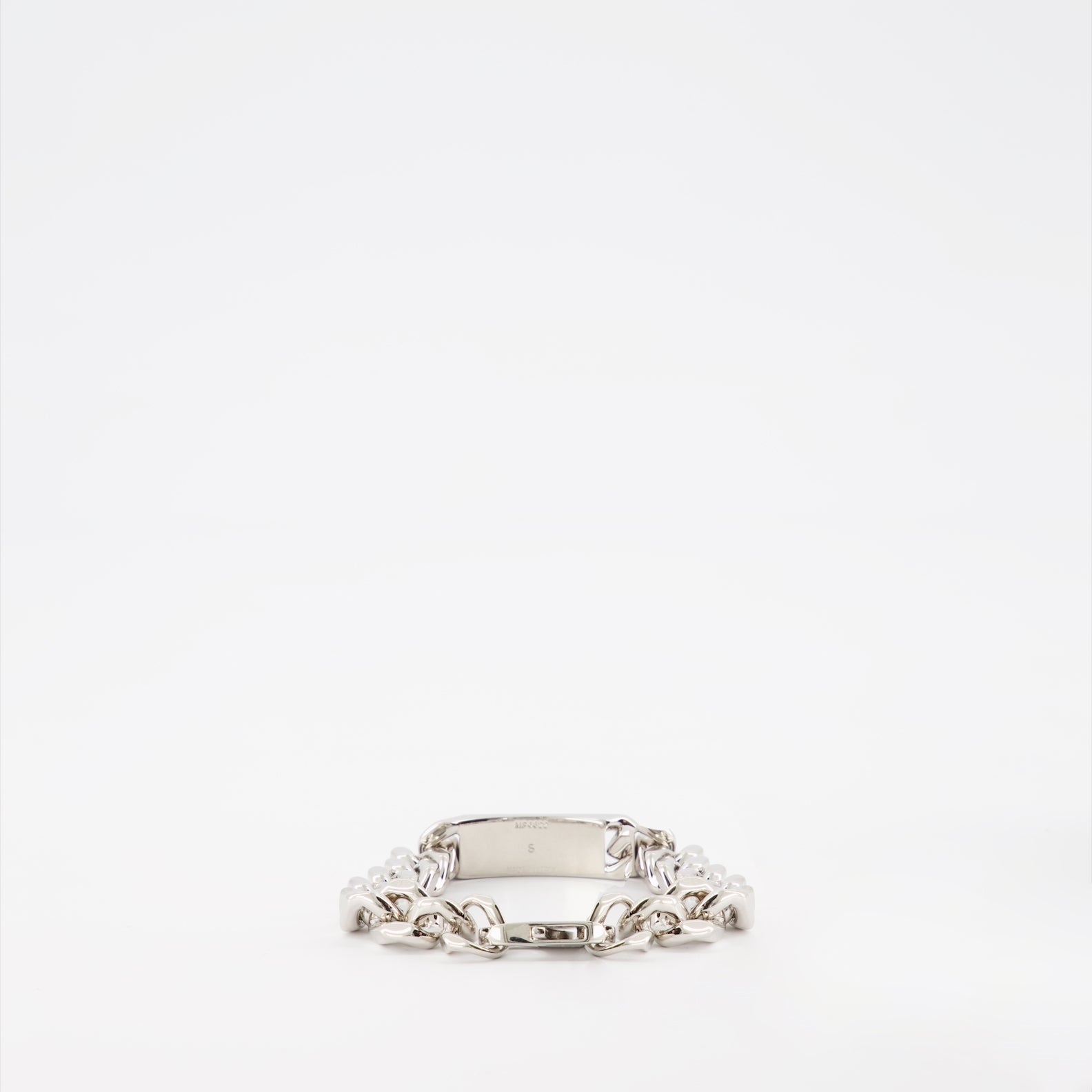 Bijoux Gourmette gravée Fendi Argenté Homme