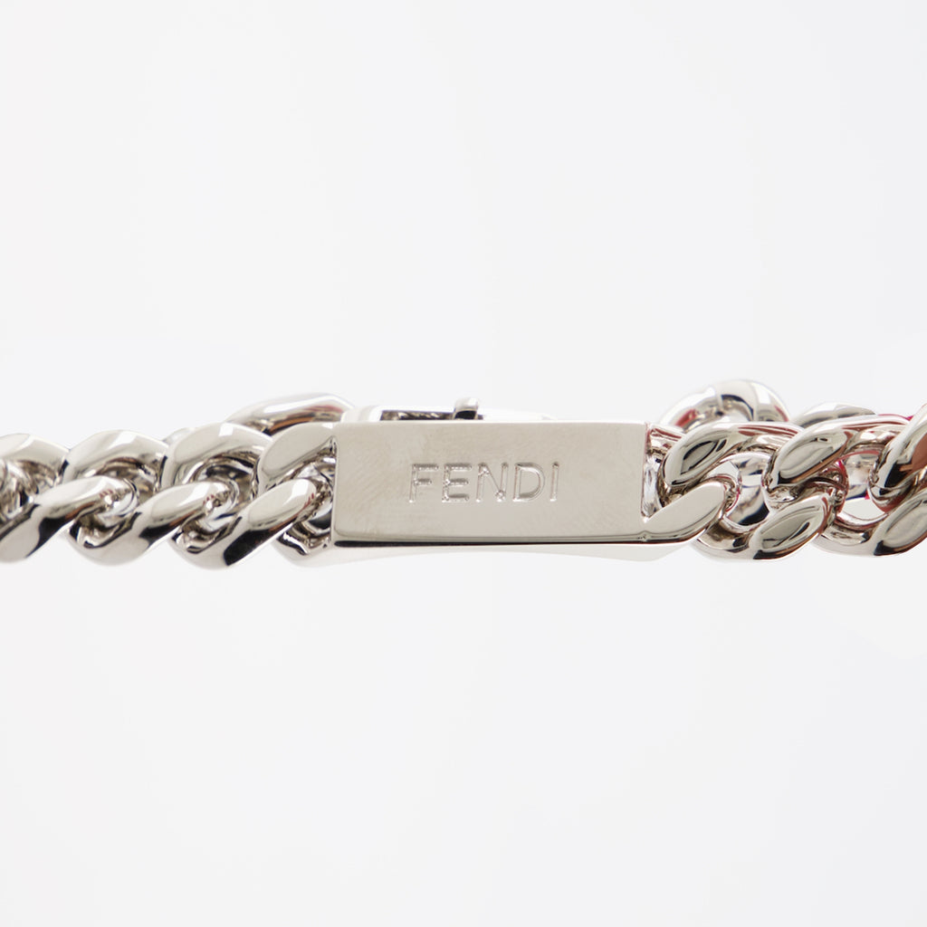 Bijoux Gourmette gravée Fendi Argenté Homme