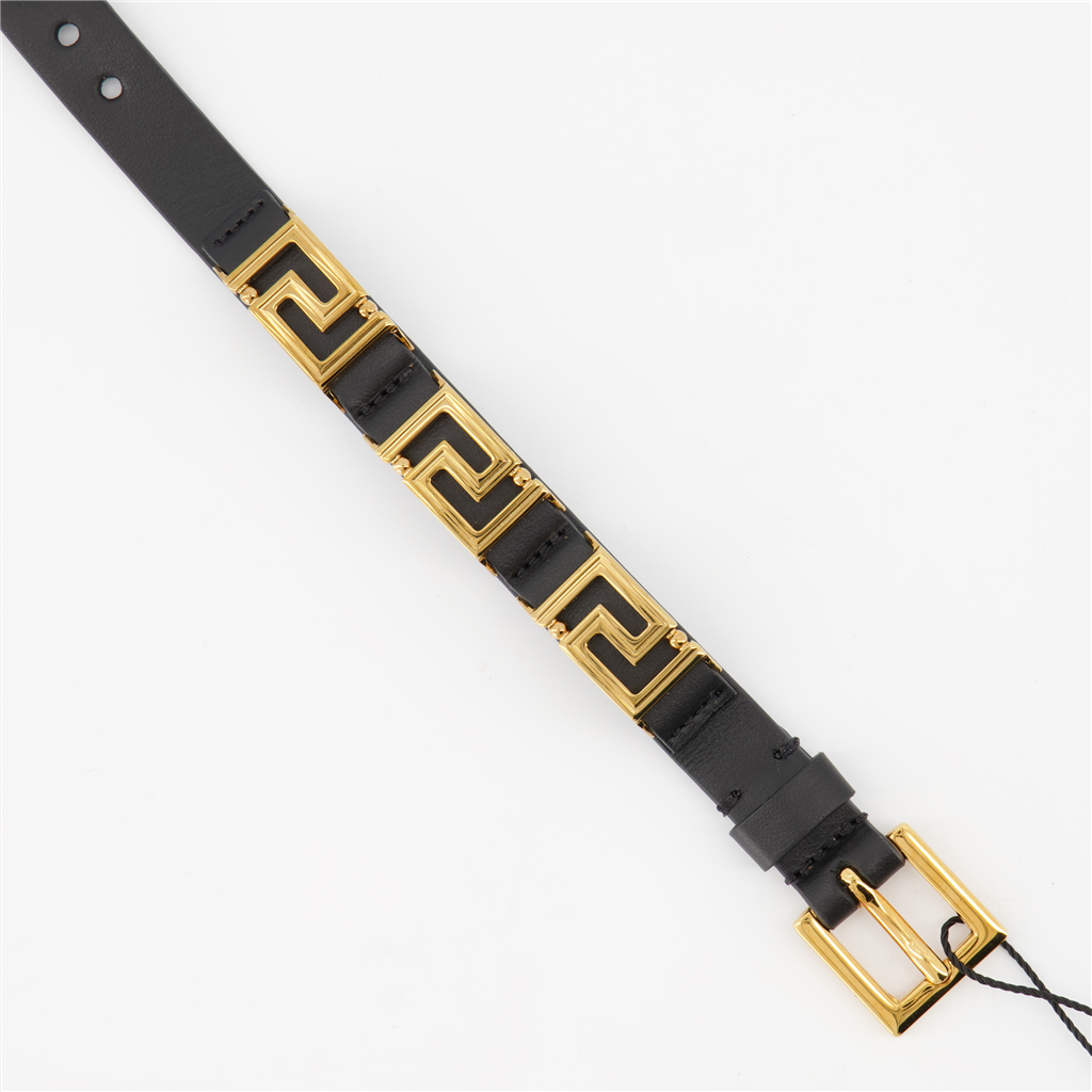 Bijoux Bracelet Greca Versace Noir Femme