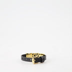 Joyería Bracelet laminé Crystal Lettering Moschino Negro Femme