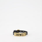 Joyería Bracelet laminé Crystal Lettering Moschino Negro Femme