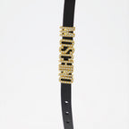 Joyería Bracelet laminé Crystal Lettering Moschino Negro Femme