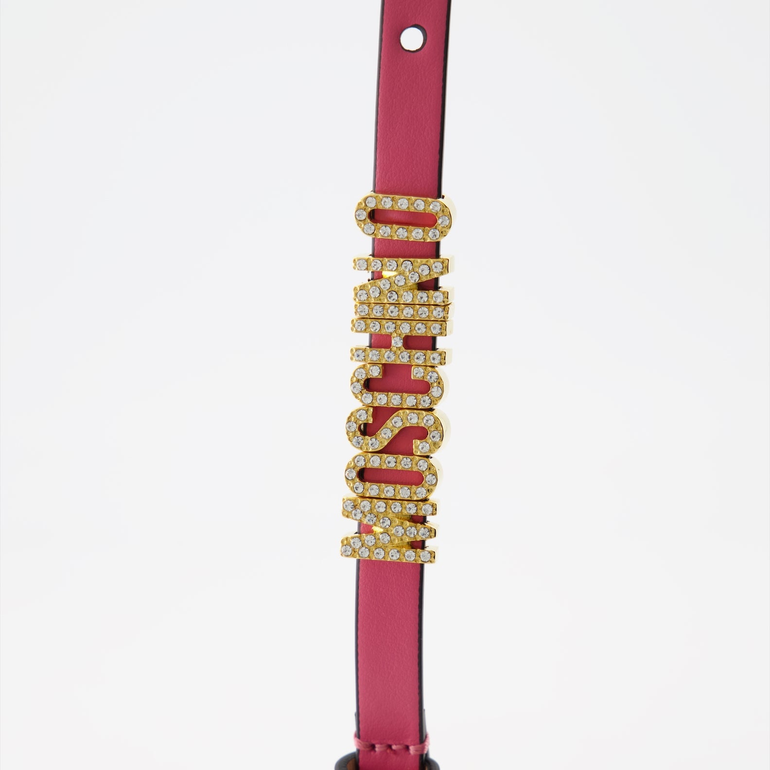 Bijoux Bracelet laminé Crystal Lettering Moschino Rose Femme