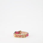 Bijoux Bracelet laminé Crystal Lettering Moschino Rose Femme