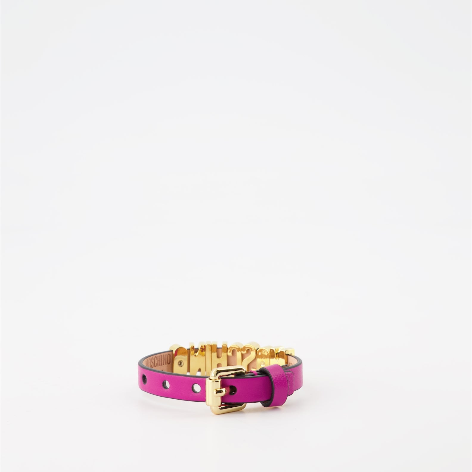 Bijoux Bracelet laminé Crystal Lettering Moschino Violet Femme
