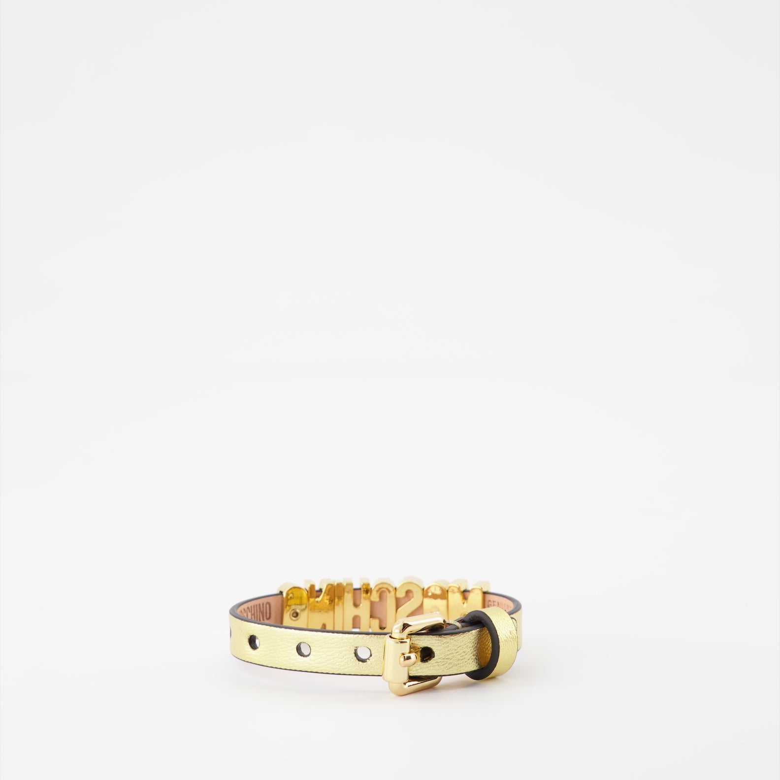 Bijoux Bracelet en cuir Moschino Doré Femme