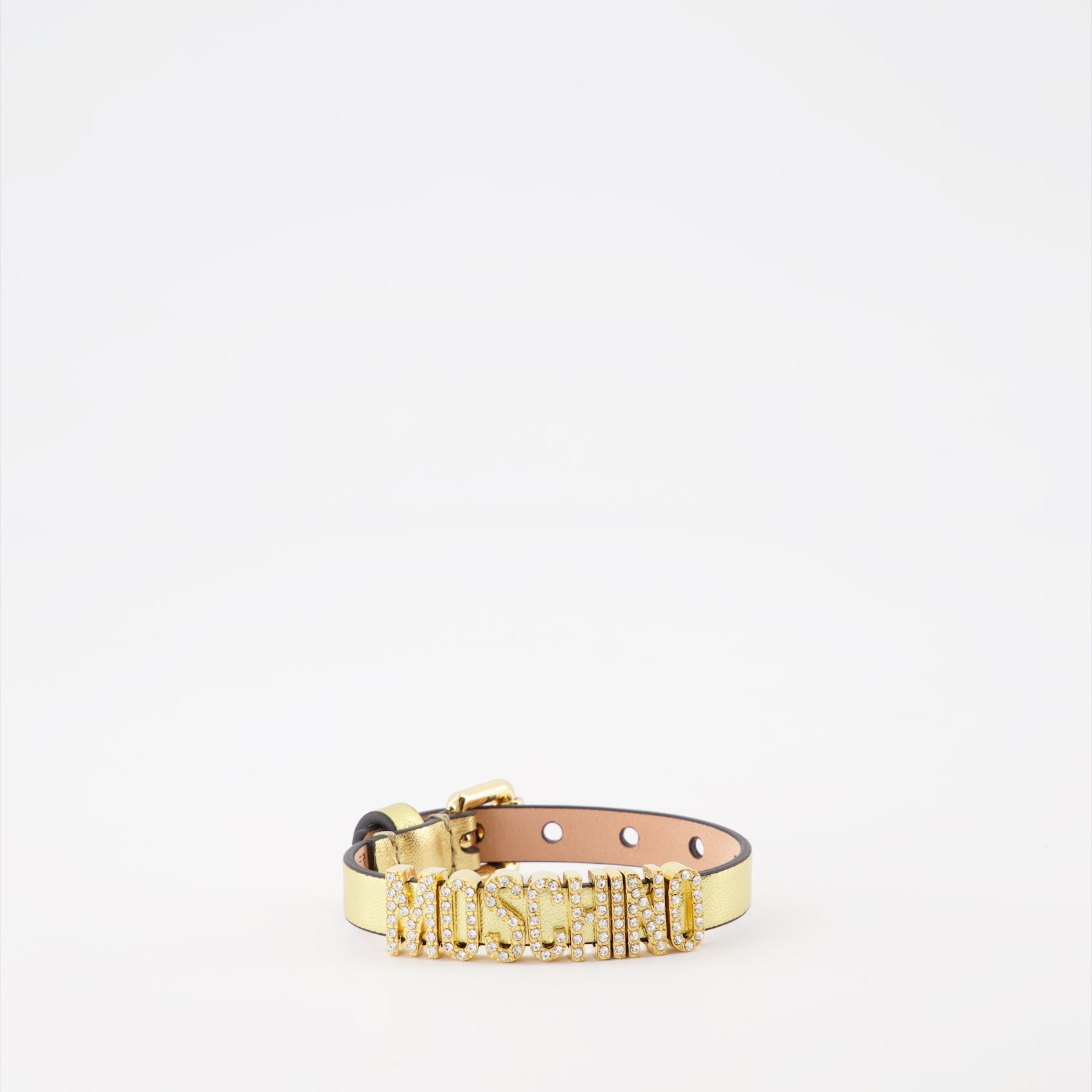 Bijoux Bracelet en cuir Moschino Doré Femme